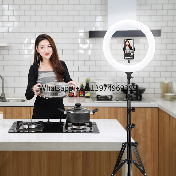 Led Ring Light 18 - 18-Zoll-LED-Selfie-Ringlicht für Make-up, Fotostudio-Ausrüstung für Streaming,