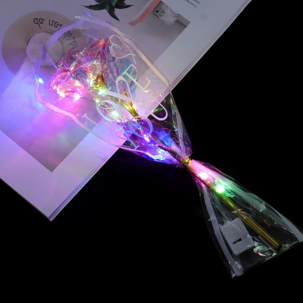 Photography Artificial Lighting - Leuchtende Goldfolie-Rose LED-Lichter Fotografie-Requisiten Künstliche Rose