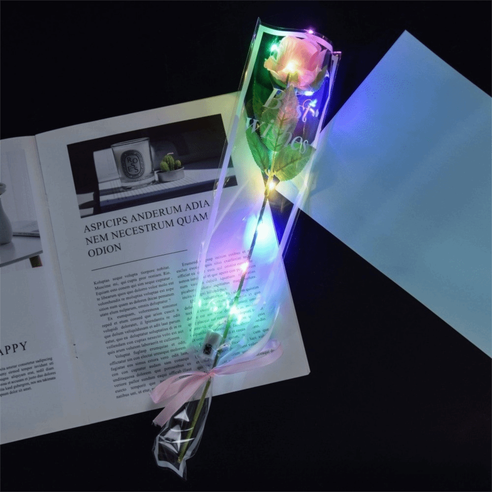 Photography Artificial Lighting - Leuchtende Künstliche Rosen-LED-Lichter Bunter Simulierter Rosenstrauß