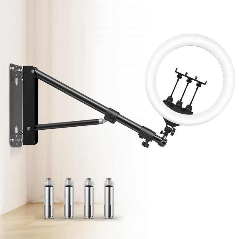 Photography Lighting Triangle - 22-Zoll-Ringlicht-Wandhalterung, 137/175 cm Wandmontage, dreieckiger Galgenarm