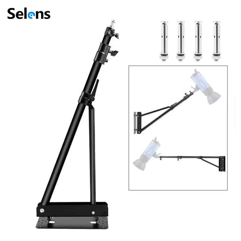 Photography Lighting Triangle - Selens 130cm Wandmontage-Auslegearm Dreieckiger Verstellbarer Ständer