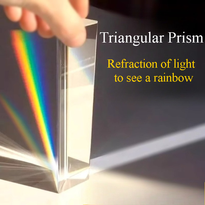 Photography Lighting Triangle - 1 Stück Regenbogen-Dreiecksprisma aus K9-Kristallglas für