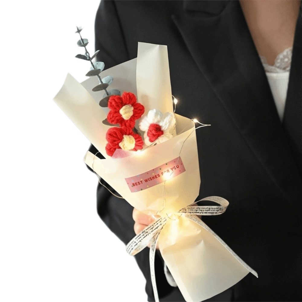 Gestrickter Häkelblumenstrauß  – Photography Artificial Lighting Bewertung und Preis