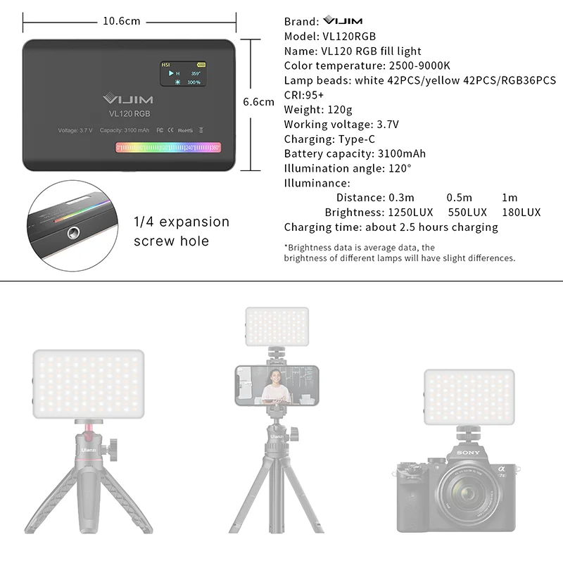 2026 Neu 120 RGB Taschen-Fill- – Photography With Lighting Bewertung und Preis