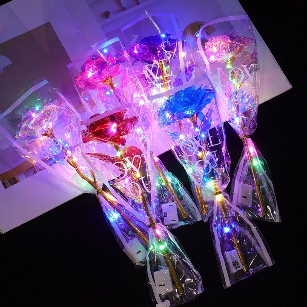 Leuchtende Goldfolie-Rose LED- – Photography Artificial Lighting Bewertung und Preis