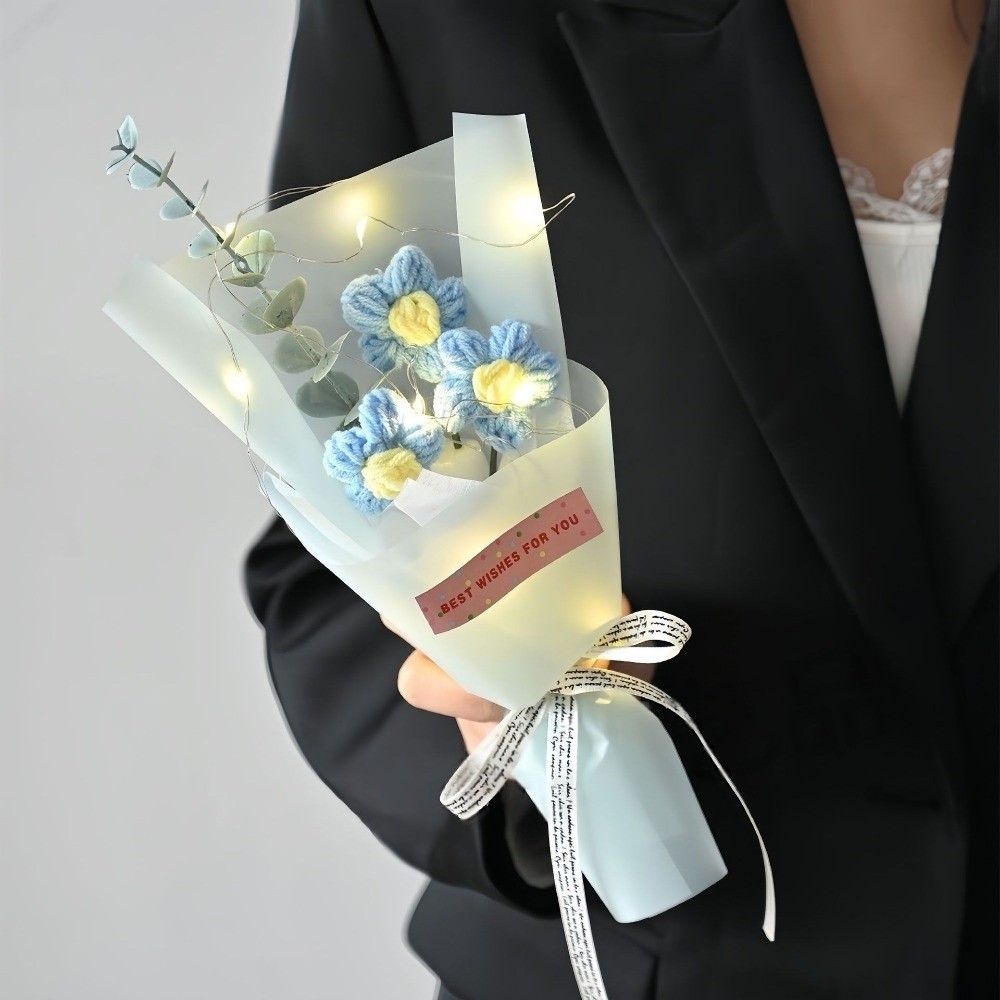 Gestrickter Häkelblumenstrauß  – Photography Artificial Lighting Bewertung und Preis
