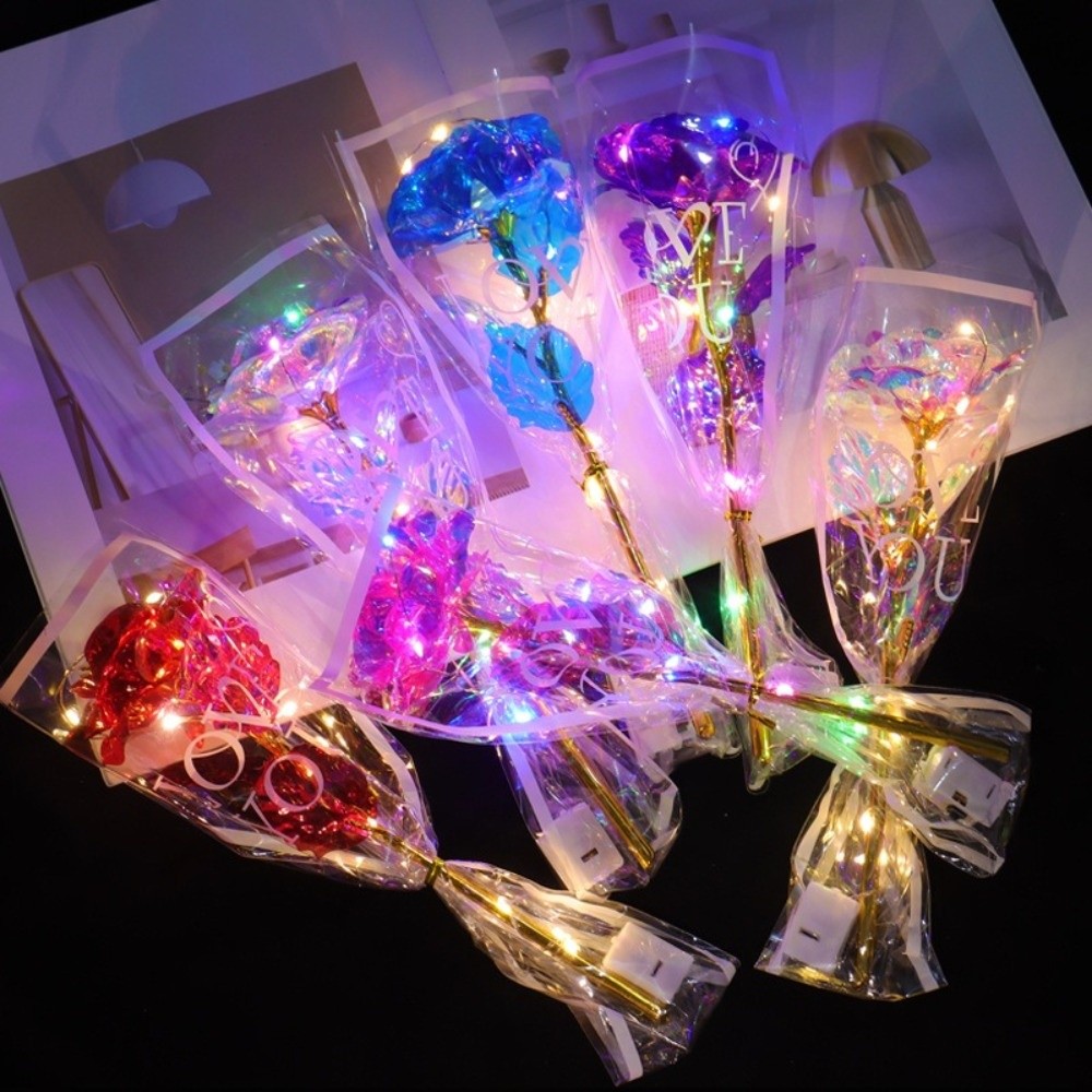 Leuchtende Goldfolie-Rose mit  – Photography Artificial Lighting Bewertung und Preis